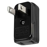 エルパ (ELPA) スペースアダプター 縦型 ブラック 1個口 コンセント 隙間 有効活用 家具の裏 電源タップ 干渉防止 L型プラグ 変換アダプター 黒 A-372B(BK)