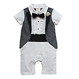 ベビー キッズ 赤ちゃん 子供服 洋装フォーマル 紳士風 男の子 半袖 カバーオール ロンパース 春夏 結婚式 お宮参り 七五三 節句 入園式 入学式 出産祝い ギフトxw011w