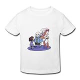 星 ２～６歳子供 男女兼用 半袖 ティー Tシャツ RPG Game ゲーム モンスター White 5-6 Toddler
