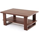 テーブル リビングテーブル センターテーブル 木製 オープン収納 スクエアデザイン ウォルナット