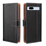 google pixel7a 用 ケース 手帳型 pixel 7a 手帳 ピクセル7a 携帯カバー 高級PUレザー 耐衝撃 耐摩擦 全面保護 マグネット式 カード収納 スタンド機能 手触りが良い 人気 上質ブラック