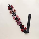 Nice Days（ナイス　ディズ）　ヘアピン 女の子　可愛い蝶結びヘアクリップ　お祝い　結婚式　七五三　プレゼント　8本セット (ワインレッド)