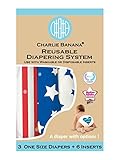 Charlie Banana 3 Diapers Plus 6 Inserts, Americano by Charlie Banana