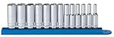 GearWrench 80304 13 Piece 1/4-Inch Drive 6 Point Deep Metric Socket Set [並行輸入品]