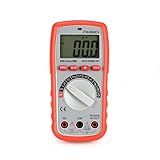 JTW-8640C +デジタルマルチメータ3999 AC/DC Volt Amp Ohm温度周波数連続性NCVバッテリテスタ（色：グレー＆レッド）
