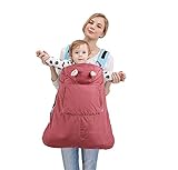 ベビーキャリアカバー ベビーウォーマー ベビーカー ウィンター　防寒 はっ水　抱っこ紐 ベビーフード付きパーカー　秋冬お出かけ用 選べる3色　裏ボア 防寒カバー (ピンク)