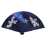 （デマ―クト）De.Markt　桜 花 蝶 和風 シルク 竹 扇子 レディース 扇形 和風 雅 華やか