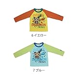 【SiShuNon/シシュノン】ラグラン ボーダー 星クマTシャツラグラン 星 クマ ボーダー Tシャツ 80 6 イエロー