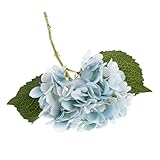 Dovewill 人工花　装飾　アジサイ　庭　小道具　絹　パーティー　植物　結婚式　撮影　６色選べる - 青