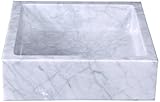 Virtu USA vst-2011-bas Mya容器シンクwith Bianco Carrara Marble