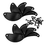 P Prettyia 10個セット アンティーク 黒 扉 キャビネット ノブ 引き出し シェル プル ハンドル カップ　