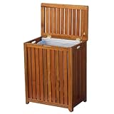 Oceanstarソリッド木製Spa Laundry Hamper by Oceanstarデザイングループ
