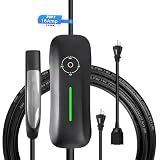 Noviitus 電気自動車充電ステーション Tesla用 16アンペア 110V /240V モバイル充電器コネクター Tesla NEMA 6-20プラグ NEMA 5-15アダプター用 ポータブルホーム充電器 モデルX/Y/3/Sに対応
