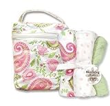 Blooming Bouquet Gift Sets - PAISLEY PARK - Bottle Bag & Burp Set by Trend Lab [並行輸入品]