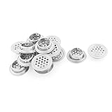 uxcell　目皿 エアベント　フィルター　メッシュホール　ラウンド形状　　メタル　通気孔　円平面　16個入り