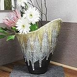 信楽焼　茶窯変花入れ【ha-0154】　花瓶　花器　一輪挿し　花入　しがらき焼　陶器　焼き物　壷　インテリア　おしゃれ　オシャレ