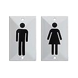 Set of 2 Man and Woman Figures Metal Enamel Wall Decor Signs [並行輸入品]