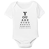 You Are Our Greatest Adventure Eye Chartオーガニックコットンベビーボディスーツ カラー: ホワイト