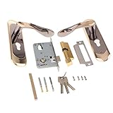 F Fityle バスルーム　ベッド　ハンドル　ドアロック　ハンドルセット　レバーロック　高品質　安全性