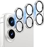 iPhone17カメラ保護 iPhone 17 用 カメラカバー 米軍MIL規格 全面保護 ARコーティング 高透過率 黒縁取り 曇り防止 露出オーバー防止 キズ防止 カメラフィルム iPhone 17/16/16 Plus用 アイフォ（3枚入り）