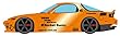 メイクアップ IDEA 1/18 ロケットバニー RX-7 (FD3S)パールオレンジ/6 スポークホイール (ガンメタリック/ポリッシュリム)完成品