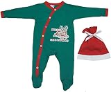 赤ちゃん最初クリスマスOutfit for InfantsとトナカイとサンタPrints by tenteeto カラー: グリーン