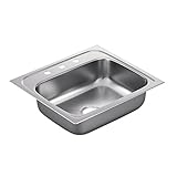 Moen g221963 2200シリーズ22-gauge SingleボウルDrop Inシンク,ステンレススチール