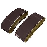 uxcell 研磨ベルト サンドペーパー アブレシブ ダークブラウン 180グリット 5個