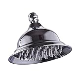 KES Stainless Steel 6-Inch Shower Head Fixed Mount Rainfall Style Traditional Style, Polished Chrome