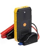 Shell シェル ジャンプスターター 10000mAh大容量 ピーク電流800A 12V車用 エンジンスターター 車緊急始動 モバイルバッテリー LED緊急ライト搭載 日本語取扱説明書 SSL-SJP011