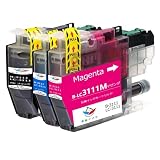 ブラザー用互換インクカートリッジLC3111インクタンク 3色パックLC3111BK LC3111C LC3111Mブラック黒/シアン/マゼンタ DCP-J582N J982N-W/B J978N-W/B J972N J973N-W/B J572N J577N J903N J893N J898N J998DN J998DWN J738DN J738DWN J981N用