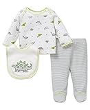 Little Me Baby Boys' Lap Shoulder Set Grey/Multi 3 Months [並行輸入品]