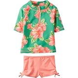 Carter's(カーターズ) カーターズフローラルラッシュガードセット グリーン 水着 12ヶ月【並行輸入】