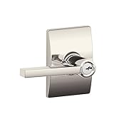 Schlage F51A LAT 618 CEN Latitude Lever with Century Trim Keyed Entry, Polished Nickel by Schlage Lo