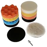 10個入りセット バフ研磨 スポンジパッド カー研磨用 電気ドリル用 ポリッシャー用 マジックスポンジ 5インチ/127mm (M14)