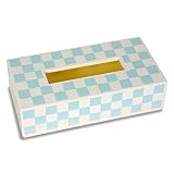 タツクラフト ティッシュボックスカバーケース モザイク BL 青