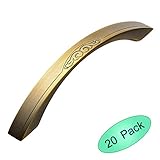 lizavo 102496 ABアンティーク真鍮キャビネットハードウェア引き出しハンドルプル- 3 – 3 / 4 " ( 96 mm )穴中心 – 20パック
