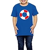 Ariesシャツ 2歳～６歳子どもＴシャツ救命ブイ イカリ アンカー 子供服 ブルー 3 Toddler