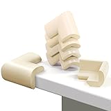 BAGERLY コーナークッション コーナーガード 粘着力が抜群 ケガ防止 家具の角クッション (米の色)