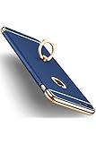 AIKOSHA iPhone6Plus/iPhone6sPlus ケース ブルー3パーツ式 携帯カバー リング付き 衝撃防止 スタンド機能 アイフォン6ケース おしゃれ 高級感 薄型