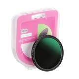PATIKIL 58mm NDフィルター、可変NDレンズND2-ND400調整可能な中性密度フィルター、カメラレンズビデオブログポートレート写真用のスリム光学ガラス、黒