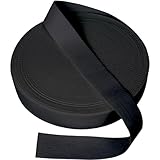 AZNABLE 平ゴム 30mm 黒 幅広 紐 厚め ウエストゴム 交換 裁縫 手芸 全長 40m (30mm,黒)