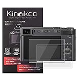 kinokoo 液晶保護フィルム Panasonic デジタルカメラ Lumix ZS200/ZS220/TZ200/TZ220/TX2専用 硬度9H 高透過率 耐指紋 気泡無し 強化ガラス 厚さ0.3mm 2枚セット 標識クロス付き(ZS200/ZS220/TZ200/TZ220/TX2専用)