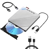 【2025年新登場】ブルーレイドライブ 外付け ブルーレイドライ USB3.0＆Type-C両接続 BD/CD/DVD プレーヤー 読取/書込可 ブルーレイプレーヤー Blu-ray プレイヤー 多機能 薄型 軽量 外付けブルーレイドライブ ブルーレイドライブ BDドライブ 外付け シルバー