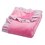 Trend Lab Ruffle Trimmed Receiving Blanket, Pink Lily by Trend Lab [並行輸入品]
