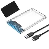 YFFSFDC USB3.0 2.5インチ HDD/SSDケース USB3.0接続 SATA III 外付けハードディスク 5Gbps 高速データ転送 UASP対応 透明シリーズ ポータブル SSD ドライブ ケース SATA USB 変換ボックス ネジ&工具不要 簡単着脱 Mac Windows Linux PS4 PS3 XBox HDTV等対応
