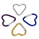 buyeonline 1 x smallサイズアルミニウム合金ハートシェイプロックマウントカラビナスナップフックフックホルダー