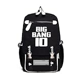 韓流グッズ BIGBANG 10周年記念 MADE VIP ビッグバン GD TOP SOL VI D-LITE ファッション 可愛 バッグ リュックサック (ブラック)