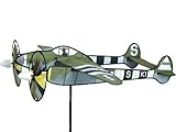 【ガーデンアクセサリー】 P-38　Lightning ウインドスピナー （風車、かざみどり、戦闘機、飛行機）