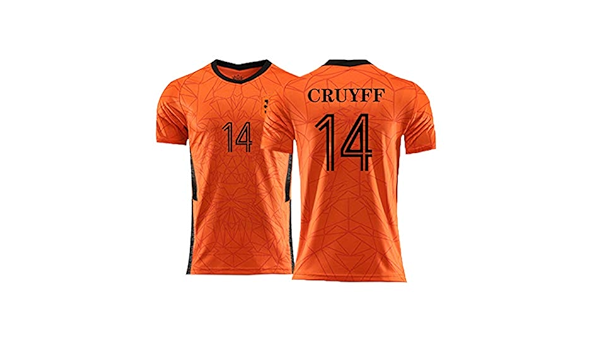 Amazon Co Jp ヨハン クライフ 14 オランダのサッカーユニフォーム メンズギフト通気性半袖 Color Orange Size Xxl 服 ファッション小物